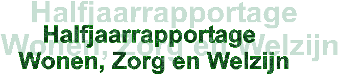 Halfjaarrapportage 
Wonen, Zorg en Welzijn